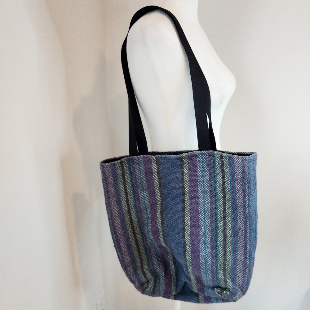 Baja Shoulder Bag Blue Stripes Lined